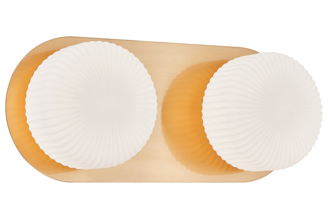 Matteo Lighting S01302AGOP LED Wall Sconce, Aged Gold Brass