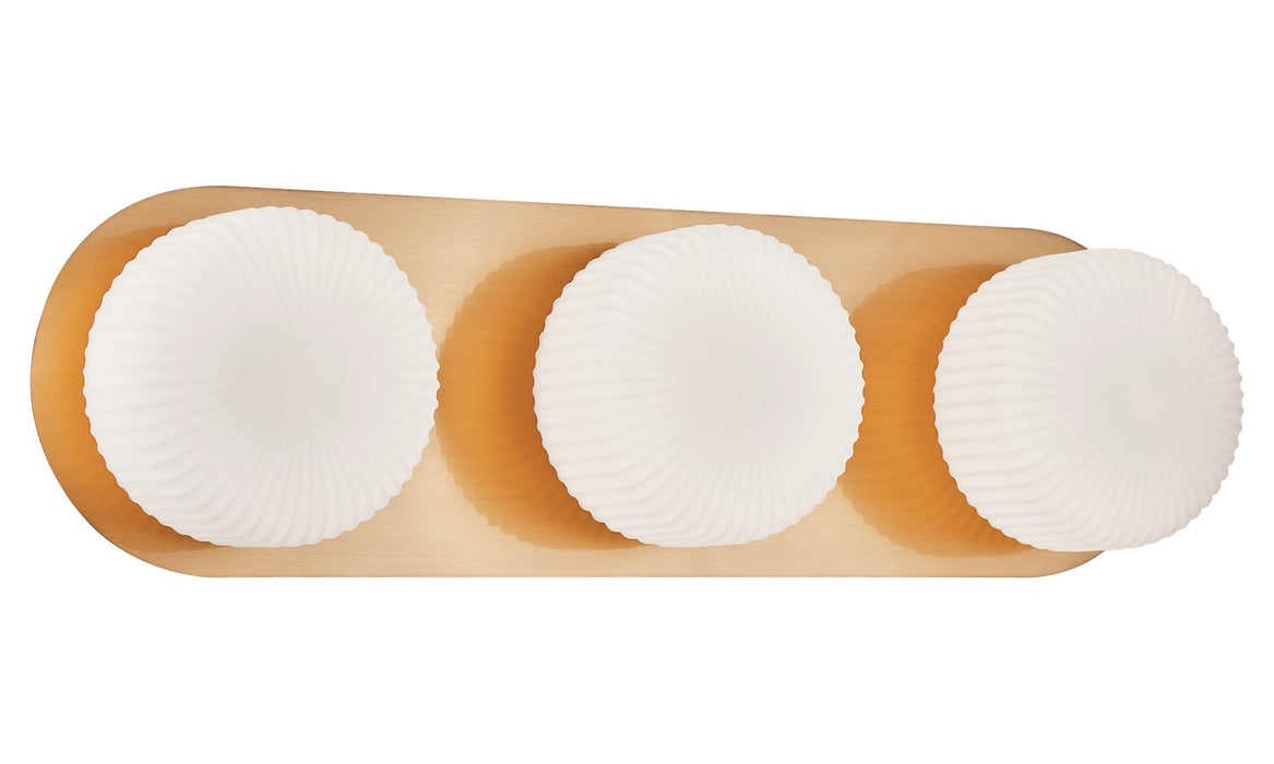 Matteo Lighting S01303AGOP LED Wall Sconce, Aged Gold Brass