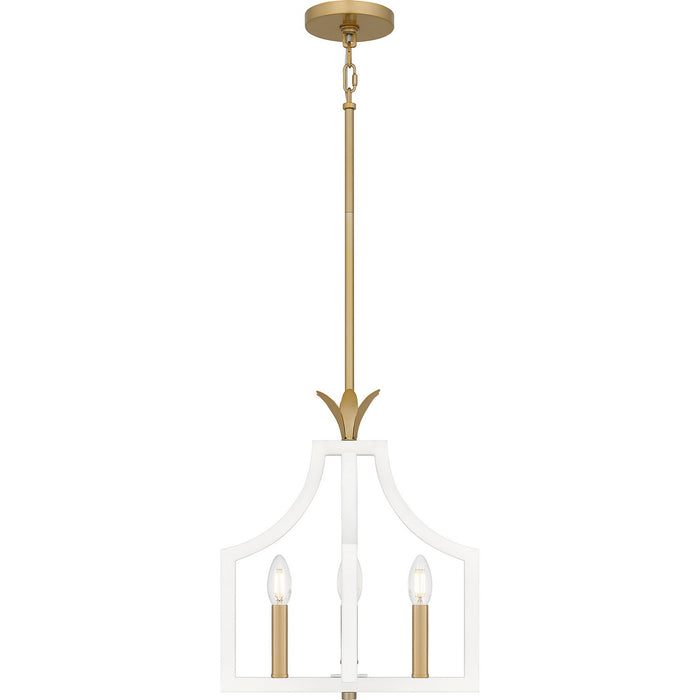 Quoizel DSL1814W Four Light Pendant, Matte White