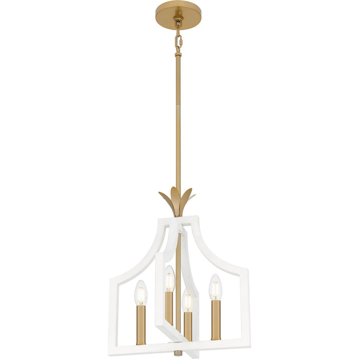 Quoizel DSL1814W Four Light Pendant, Matte White