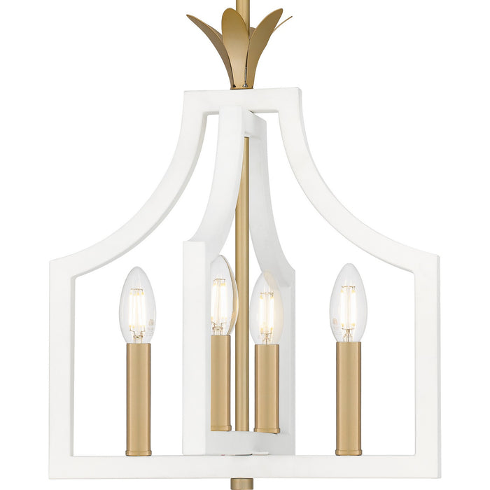Quoizel DSL1814W Four Light Pendant, Matte White