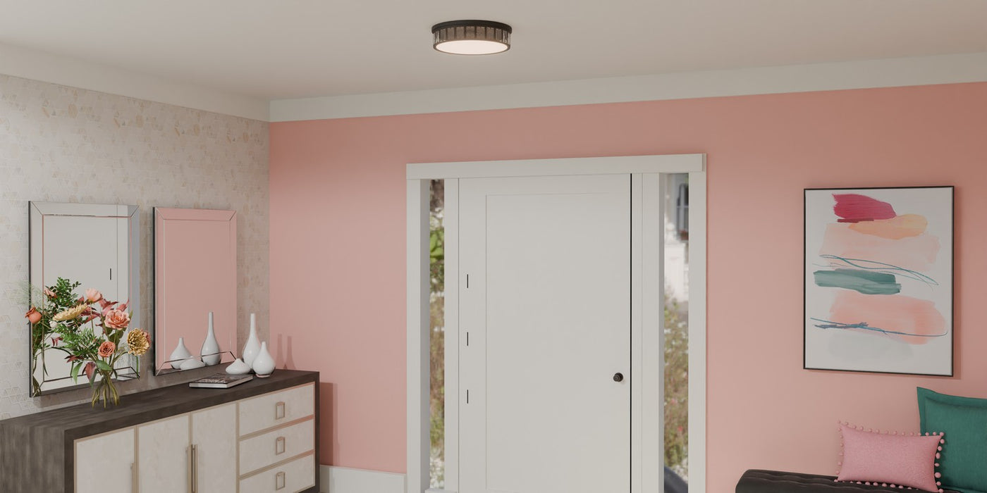 Quoizel GIB1615MBK LED Flush Mount, Matte Black