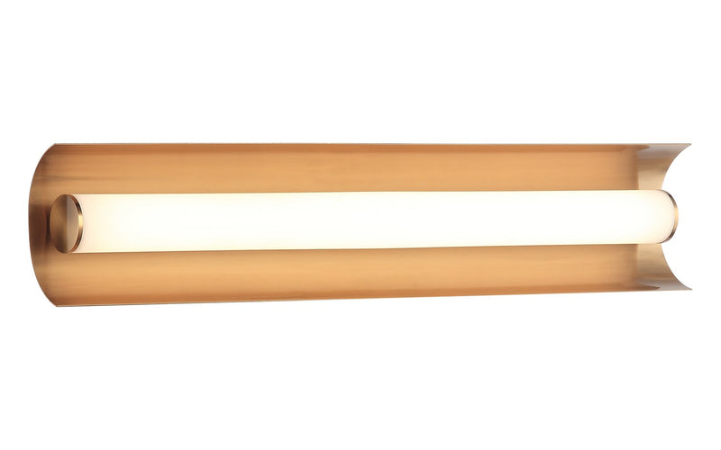 Matteo Lighting S02918AG LED Wall Sconce, Aged Gold Brass