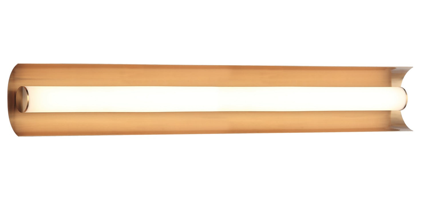 Matteo Lighting S02924AG LED Wall Sconce, Aged Gold Brass