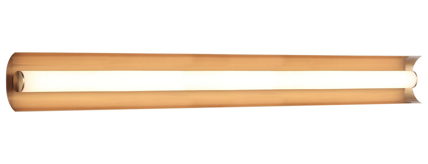 Matteo Lighting S02930AG LED Wall Sconce, Aged Gold Brass