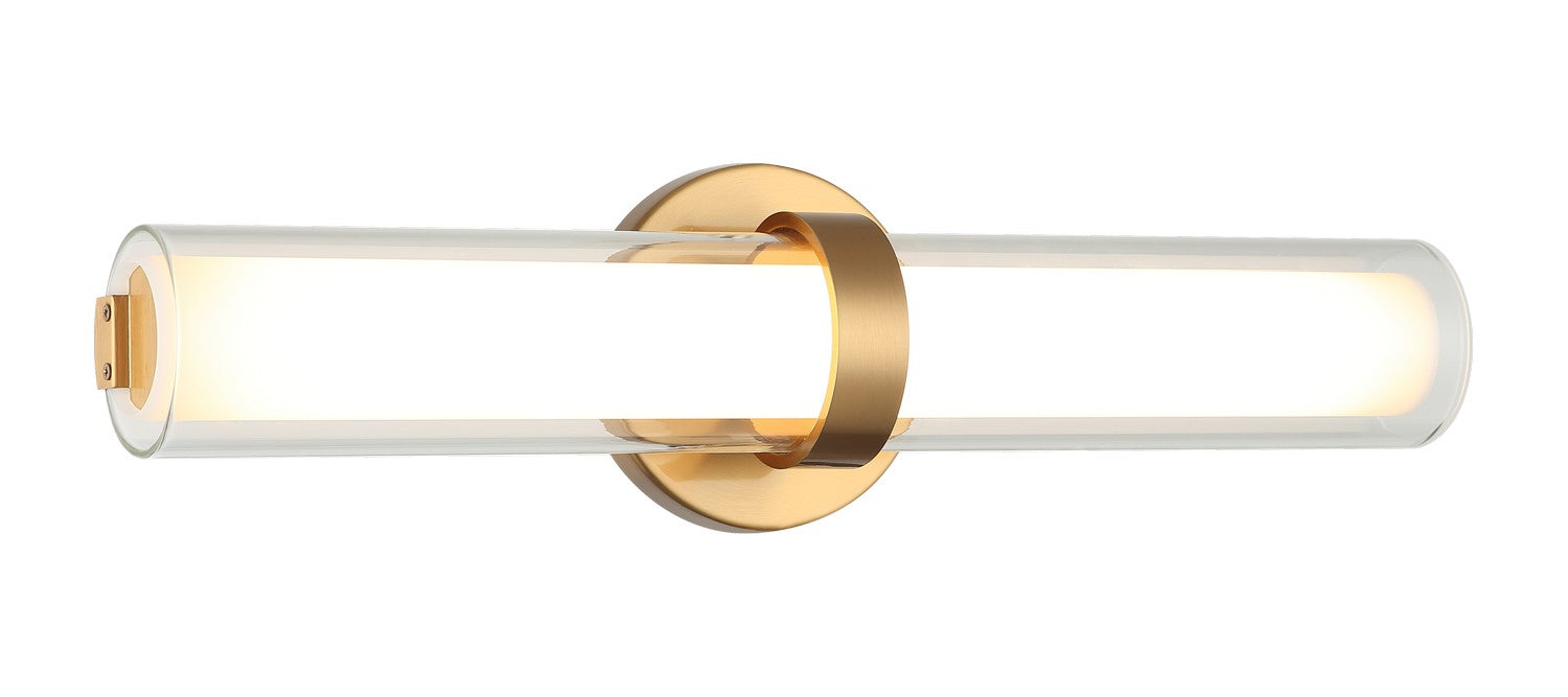 Matteo Lighting S03518AG LED Wall Sconce, Aged Gold Brass