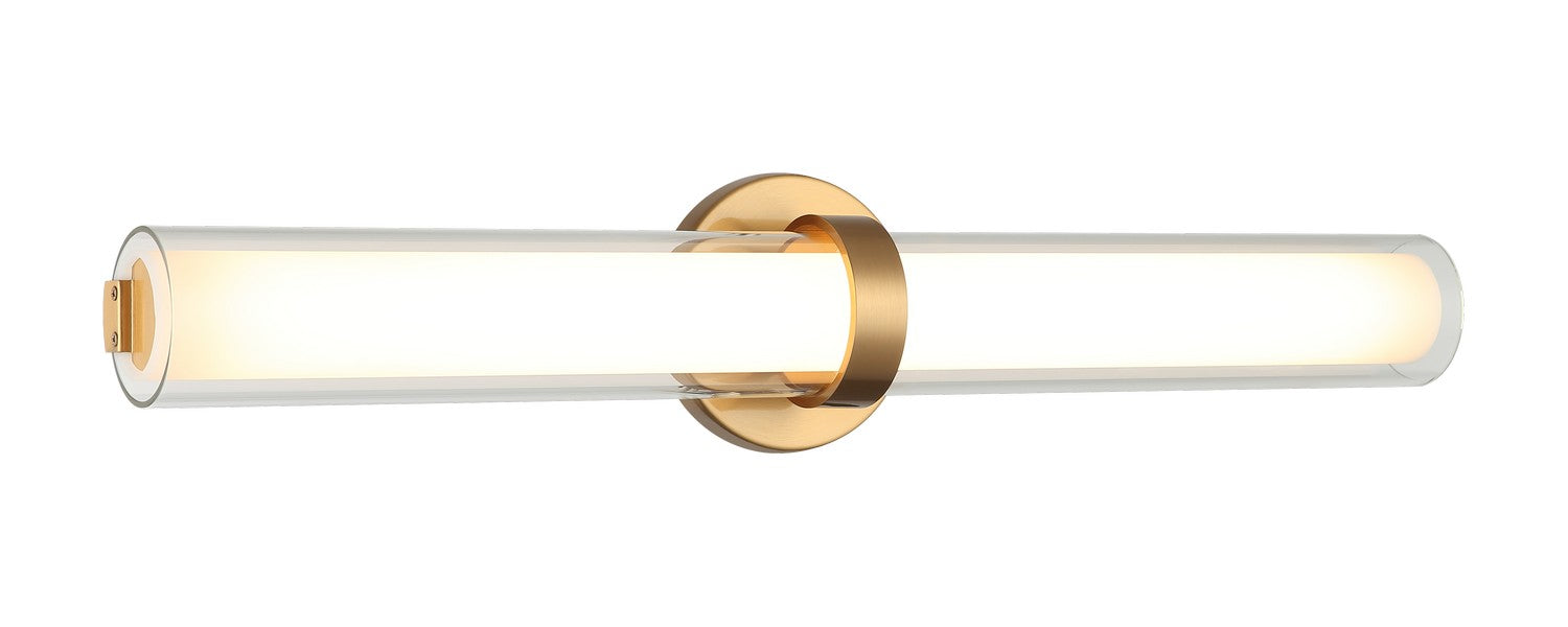 Matteo Lighting S03524AG LED Wall Sconce, Aged Gold Brass