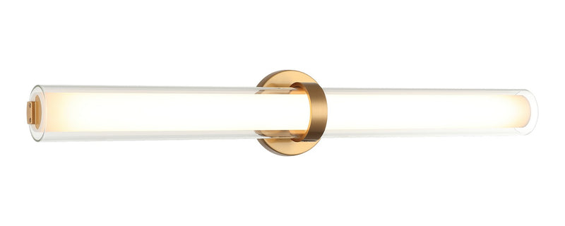 Matteo Lighting S03530AG LED Wall Sconce, Aged Gold Brass