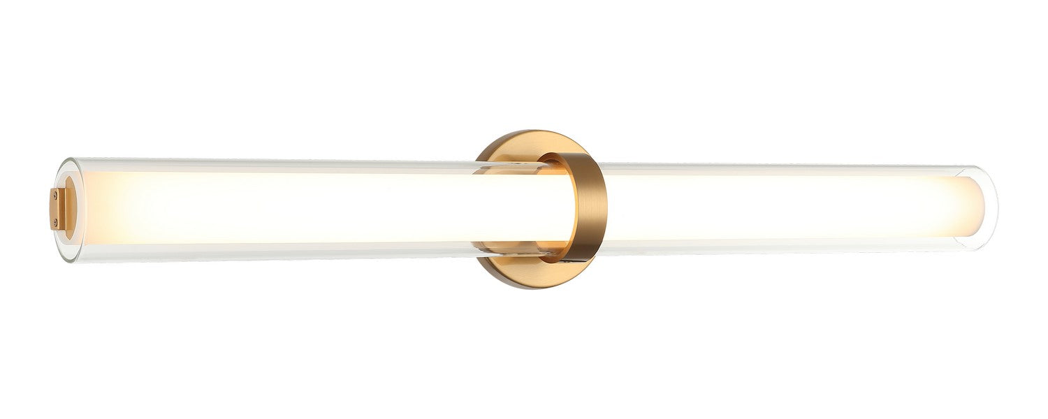 Matteo Lighting S03530AG LED Wall Sconce, Aged Gold Brass
