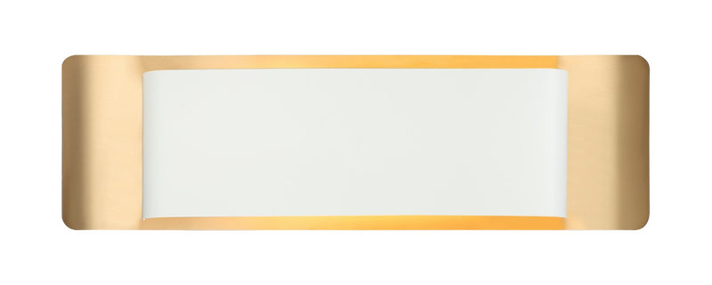 Matteo Lighting S10518WHAG LED Wall Sconce, White / Aged Gold Brass
