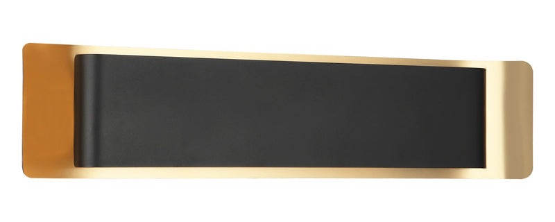 Matteo Lighting S10524MBAG LED Wall Sconce, Matte Black / Aged Gold Brass