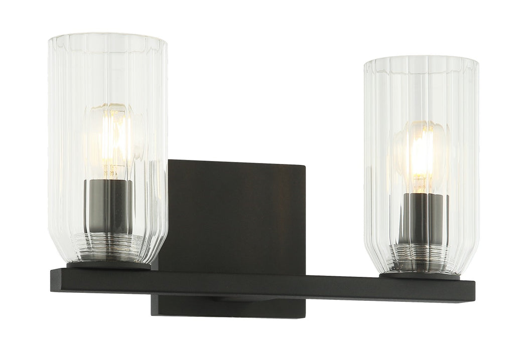 Matteo Lighting W34002MB Two Light Wall Sconce, Matte Black