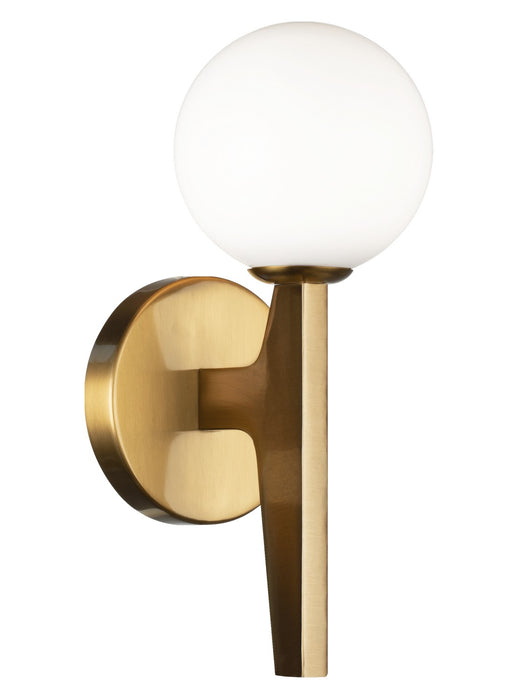 Matteo Lighting W34901AGOP LED Wall Sconce, Aged Gold Brass