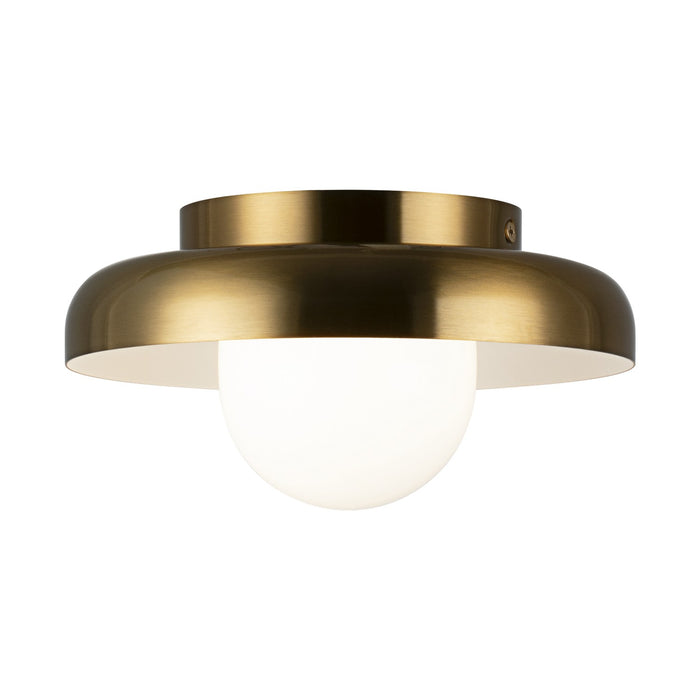 Matteo Lighting X34401AGOP LED Ceiling Mount, Aged Gold Brass
