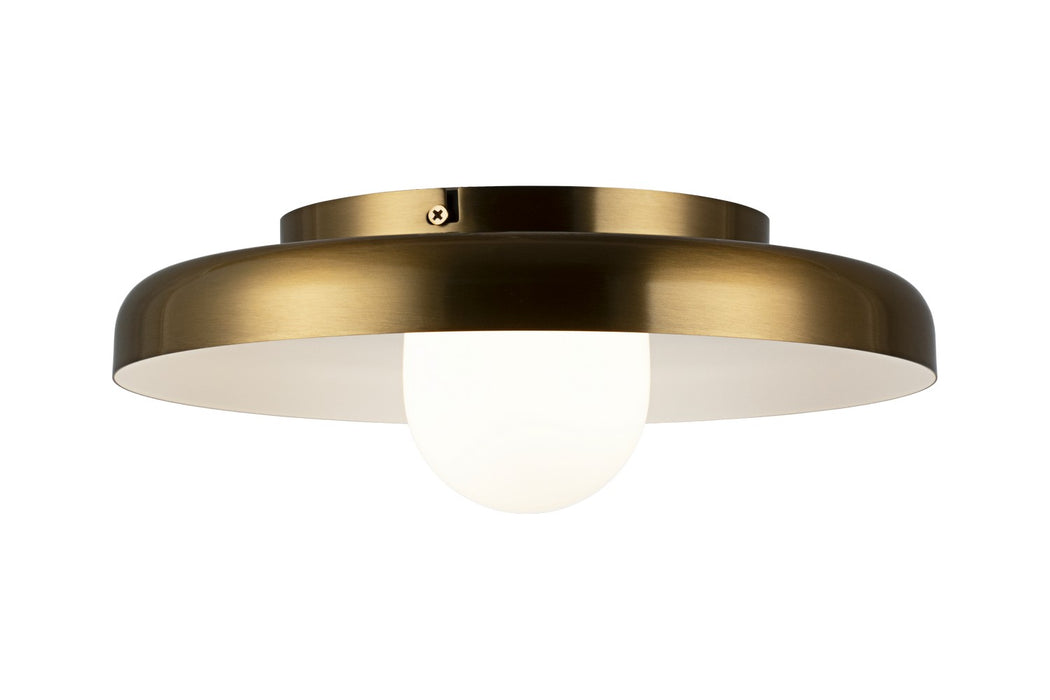 Matteo Lighting X34411AGOP LED Ceiling Mount, Aged Gold Brass