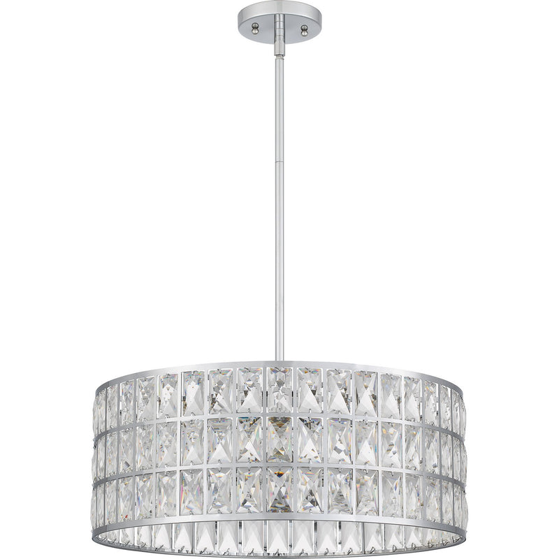 Quoizel GIB2820C Four Light Pendant, Polished Chrome