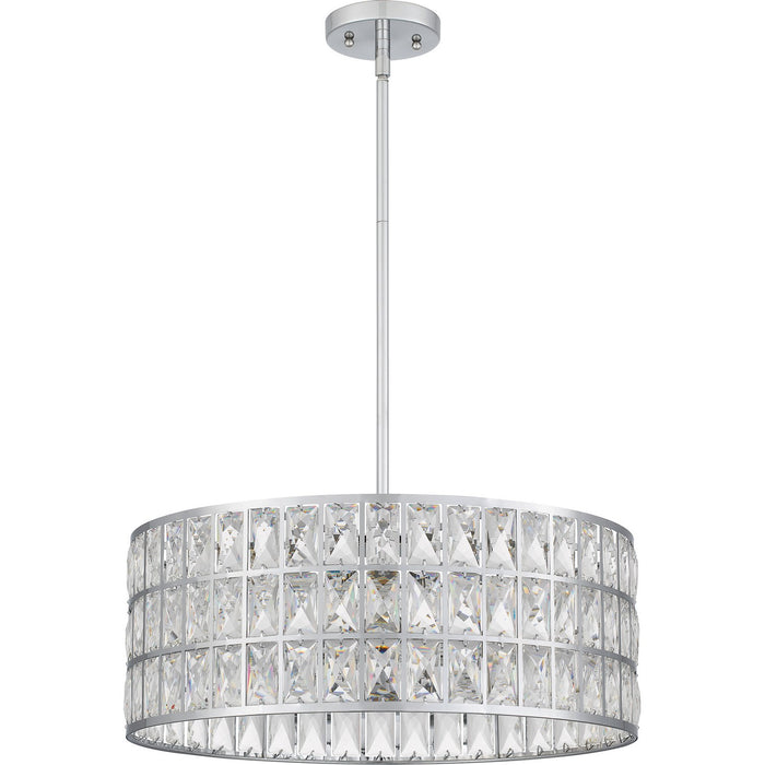 Quoizel GIB2820C Four Light Pendant, Polished Chrome