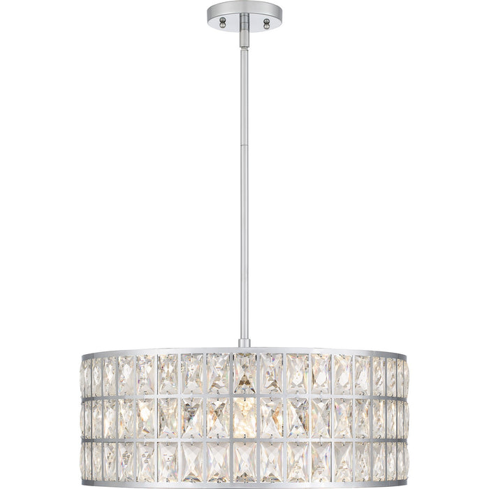 Quoizel GIB2820C Four Light Pendant, Polished Chrome