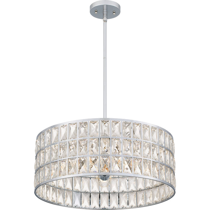Quoizel GIB2820C Four Light Pendant, Polished Chrome