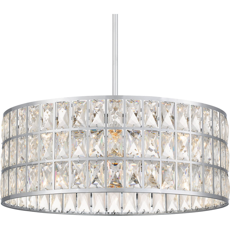 Quoizel GIB2820C Four Light Pendant, Polished Chrome