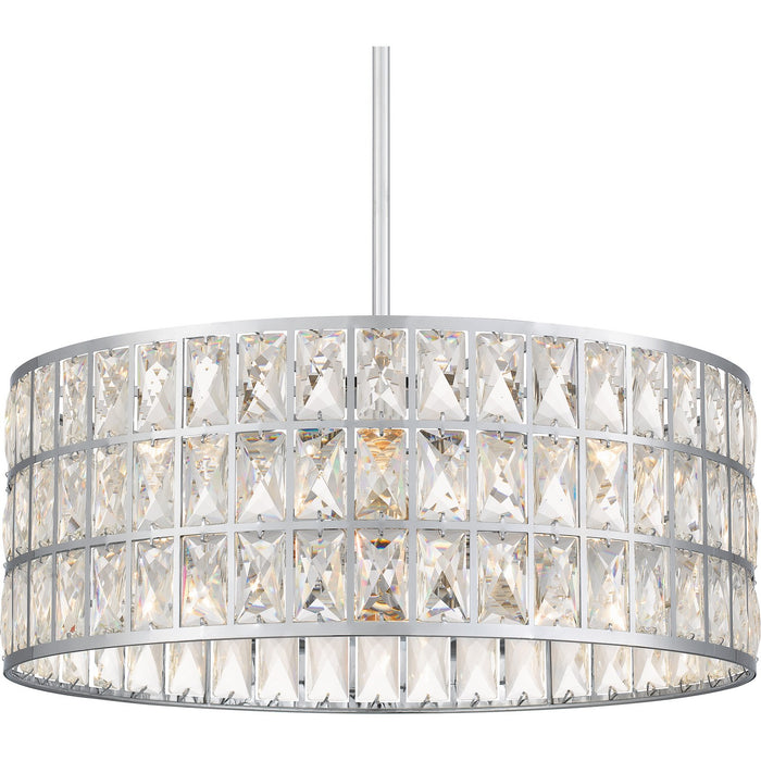 Quoizel GIB2820C Four Light Pendant, Polished Chrome