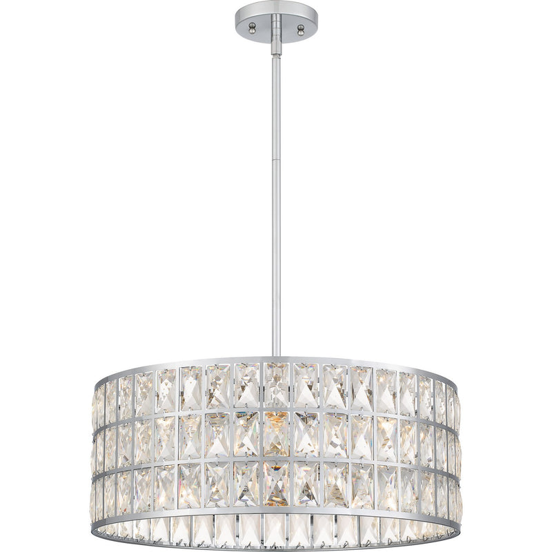 Quoizel GIB2820C Four Light Pendant, Polished Chrome