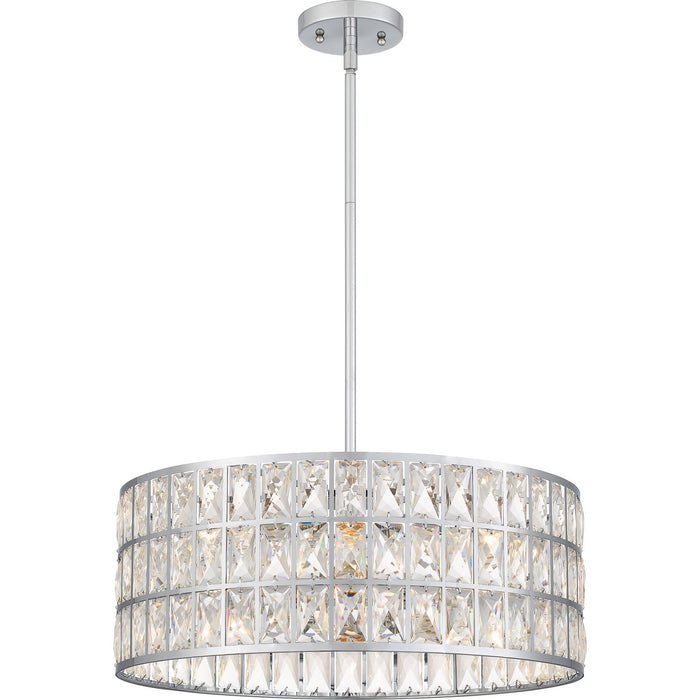 Quoizel GIB2820C Four Light Pendant, Polished Chrome