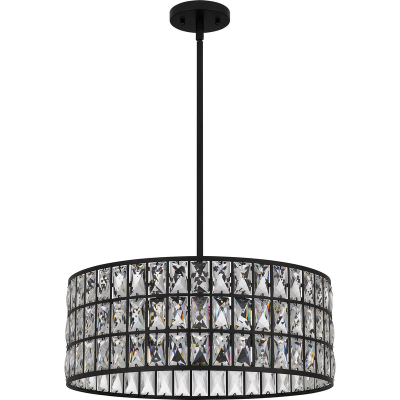Quoizel GIB2820MBK Four Light Pendant, Matte Black