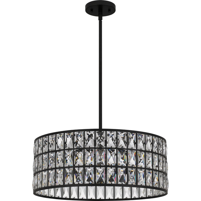 Quoizel GIB2820MBK Four Light Pendant, Matte Black