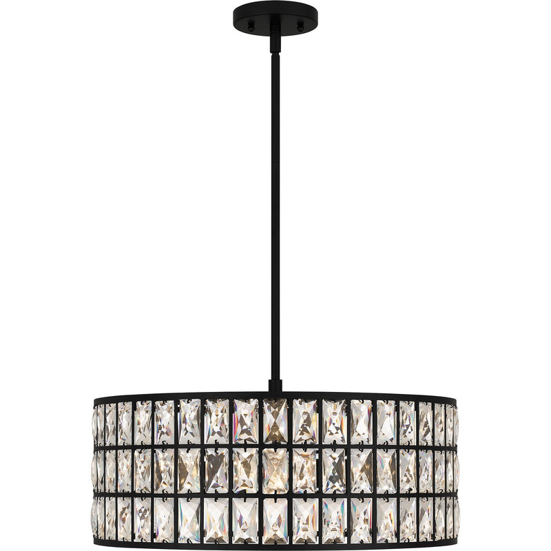 Quoizel GIB2820MBK Four Light Pendant, Matte Black
