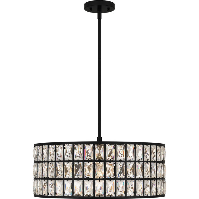 Quoizel GIB2820MBK Four Light Pendant, Matte Black