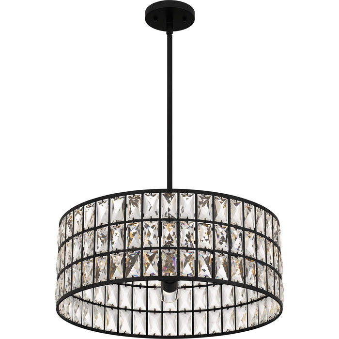 Quoizel GIB2820MBK Four Light Pendant, Matte Black