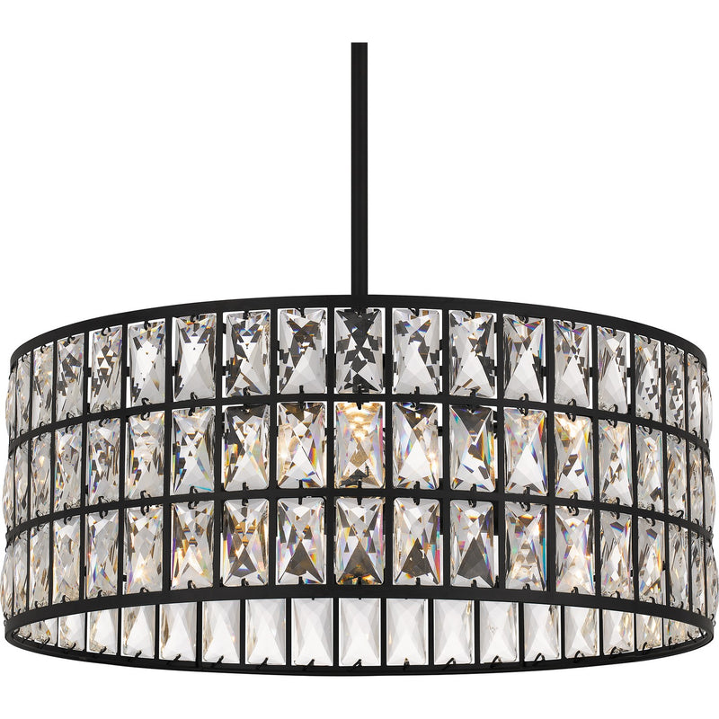 Quoizel GIB2820MBK Four Light Pendant, Matte Black