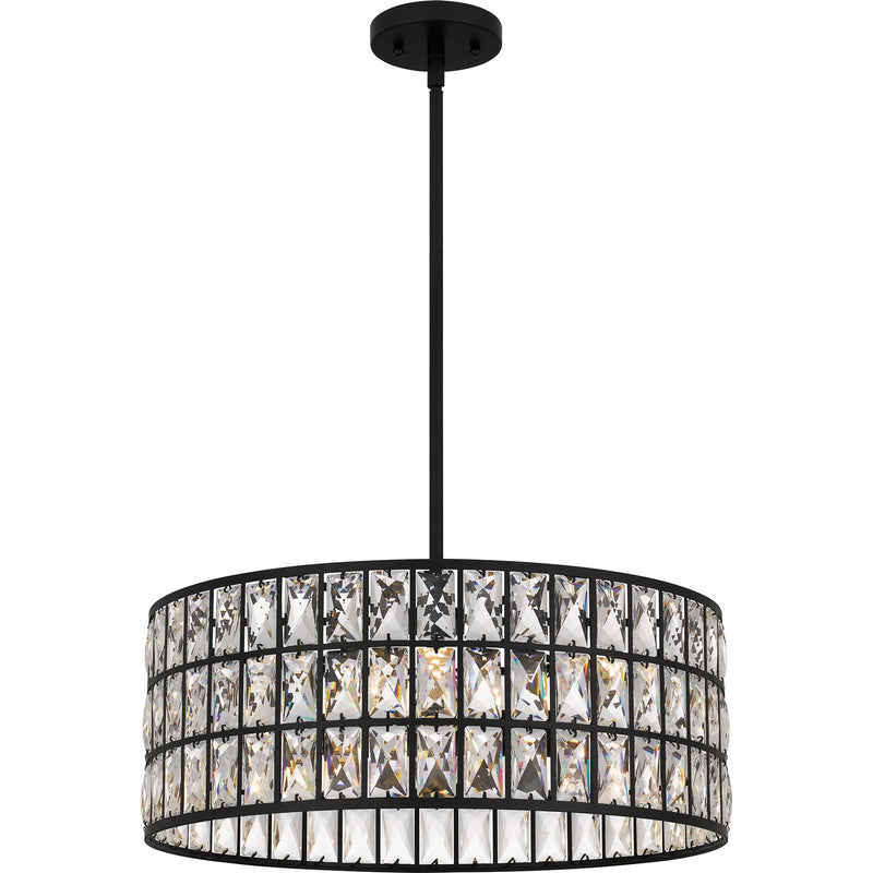Quoizel GIB2820MBK Four Light Pendant, Matte Black