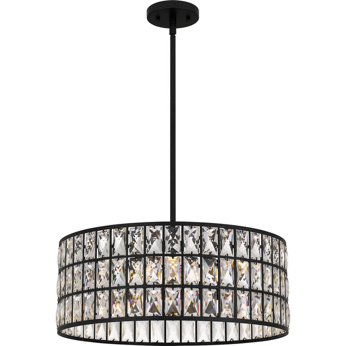 Quoizel GIB2820MBK Four Light Pendant, Matte Black