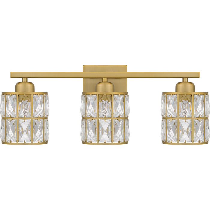 Quoizel GIB8622AB Three Light Bath, Aged Brass
