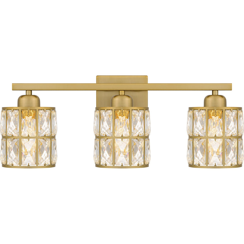 Quoizel GIB8622AB Three Light Bath, Aged Brass