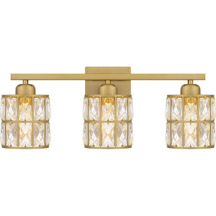 Quoizel GIB8622AB Three Light Bath, Aged Brass