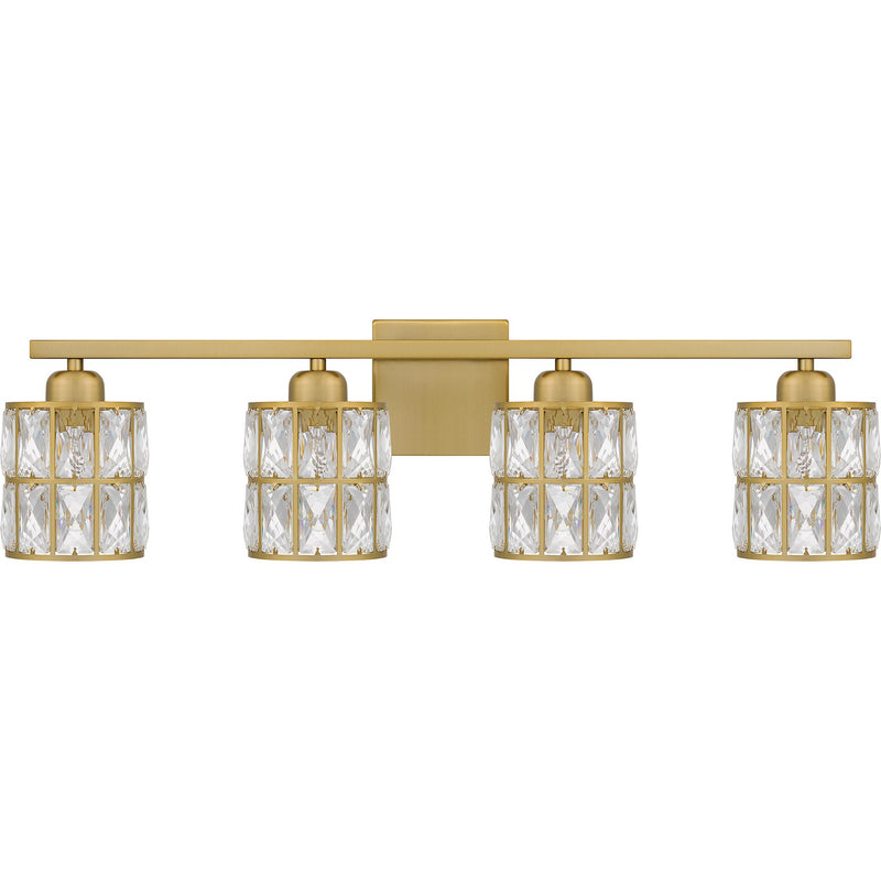 Quoizel GIB8630AB Four Light Bath, Aged Brass