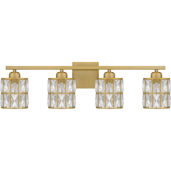 Quoizel GIB8630AB Four Light Bath, Aged Brass