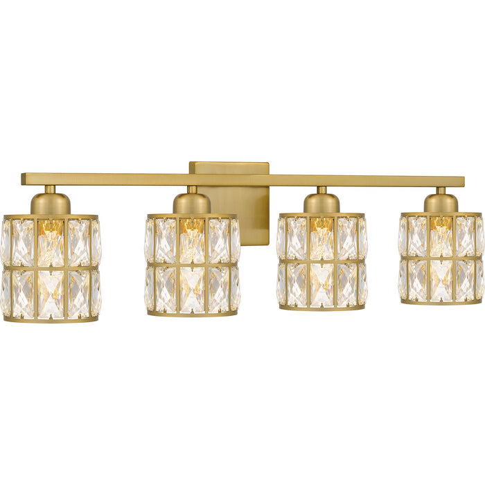 Quoizel GIB8630AB Four Light Bath, Aged Brass
