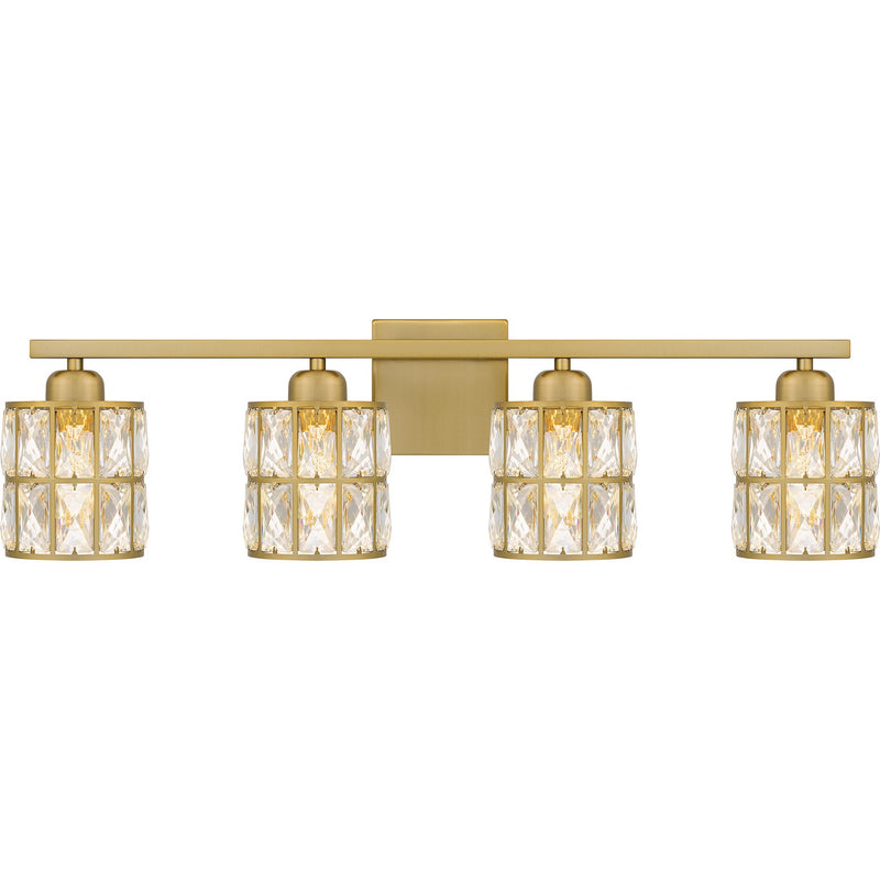 Quoizel GIB8630AB Four Light Bath, Aged Brass