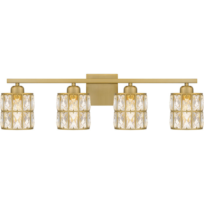 Quoizel GIB8630AB Four Light Bath, Aged Brass