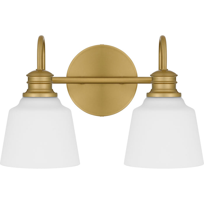 Quoizel HIN8614AB Two Light Bath, Aged Brass