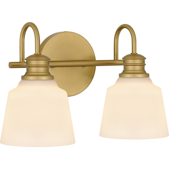 Quoizel HIN8614AB Two Light Bath, Aged Brass