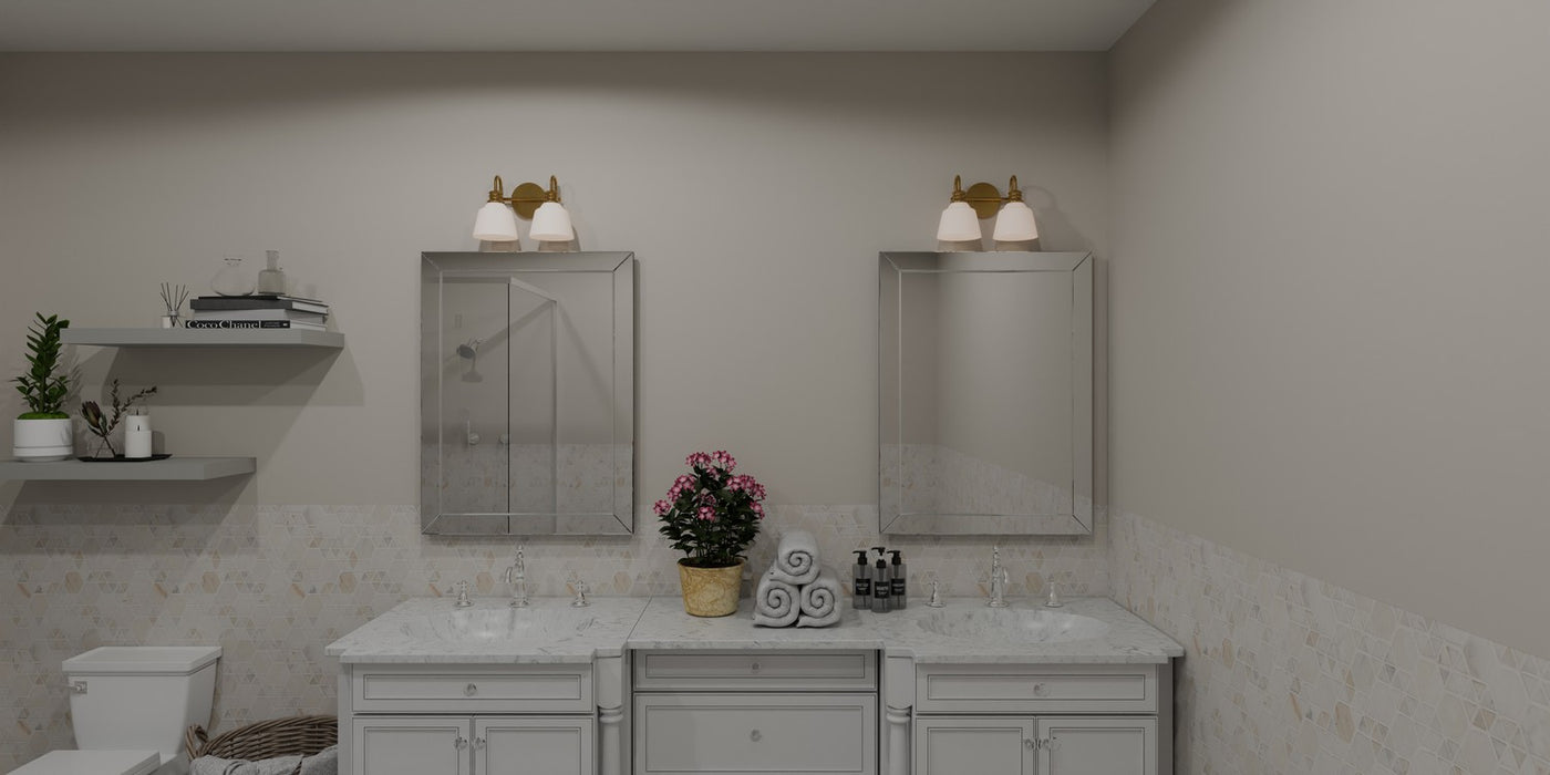 Quoizel HIN8614AB Two Light Bath, Aged Brass
