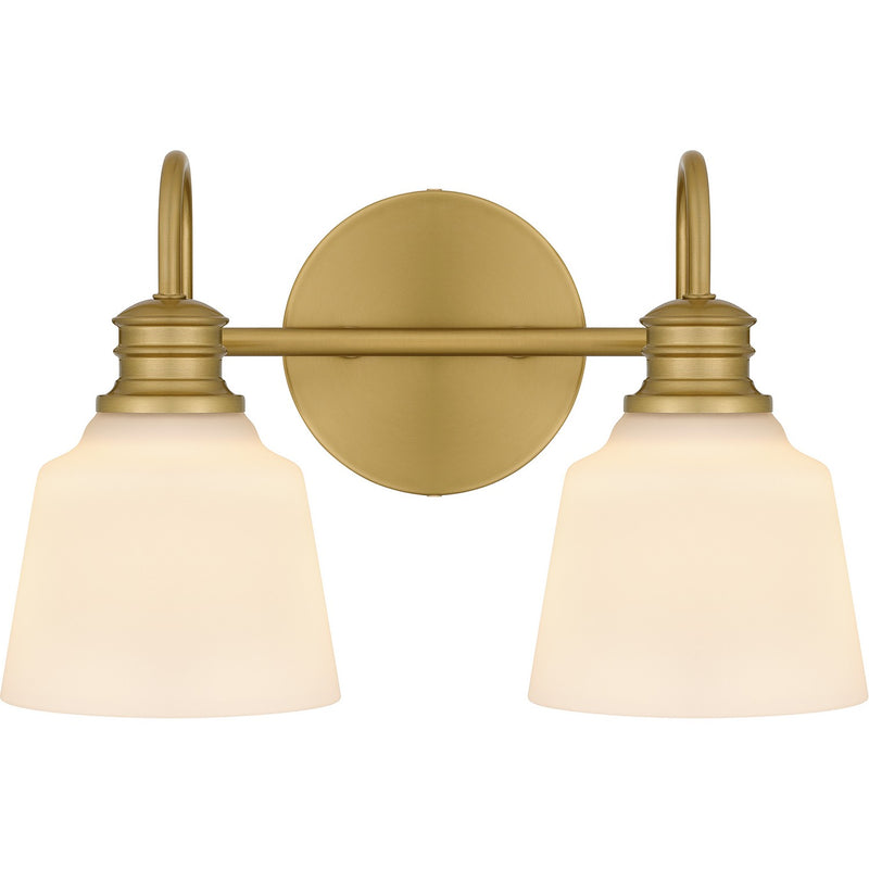 Quoizel HIN8614AB Two Light Bath, Aged Brass