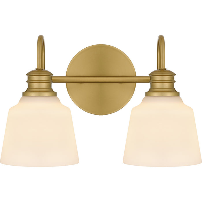 Quoizel HIN8614AB Two Light Bath, Aged Brass