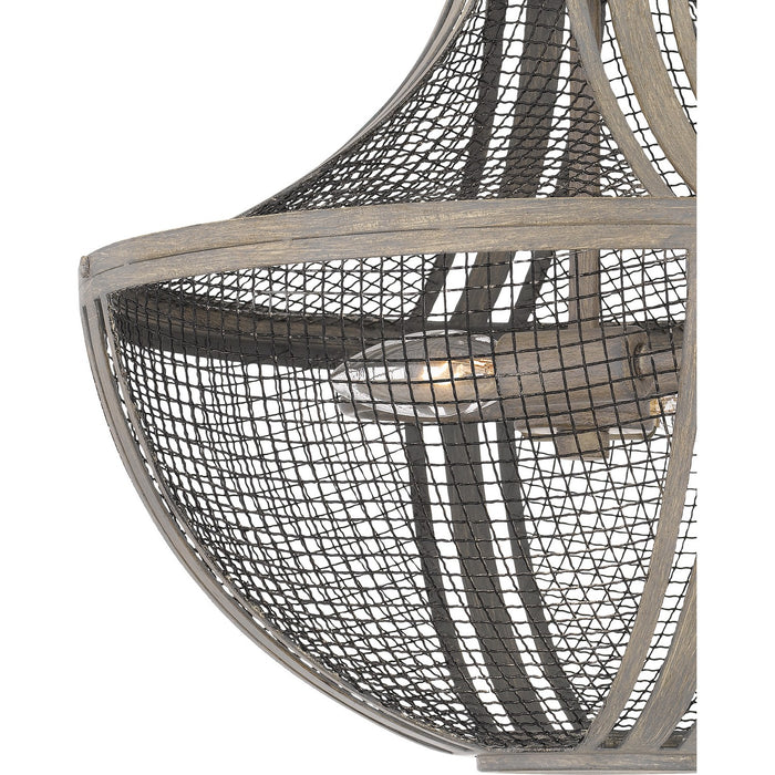 Quoizel HLE1715DGW Two Light Semi Flush Mount, Distressed Grey Wood