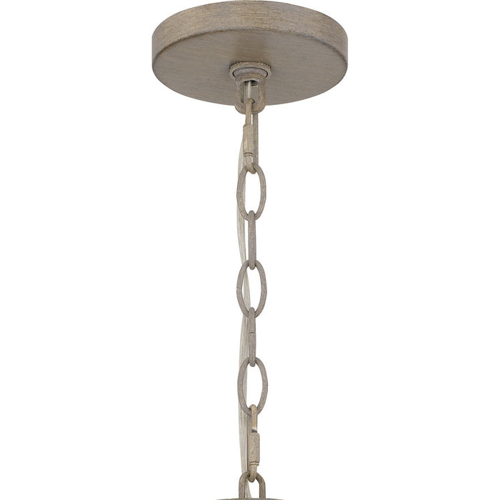 Quoizel HLE2822DGW Four Light Pendant, Distressed Grey Wood